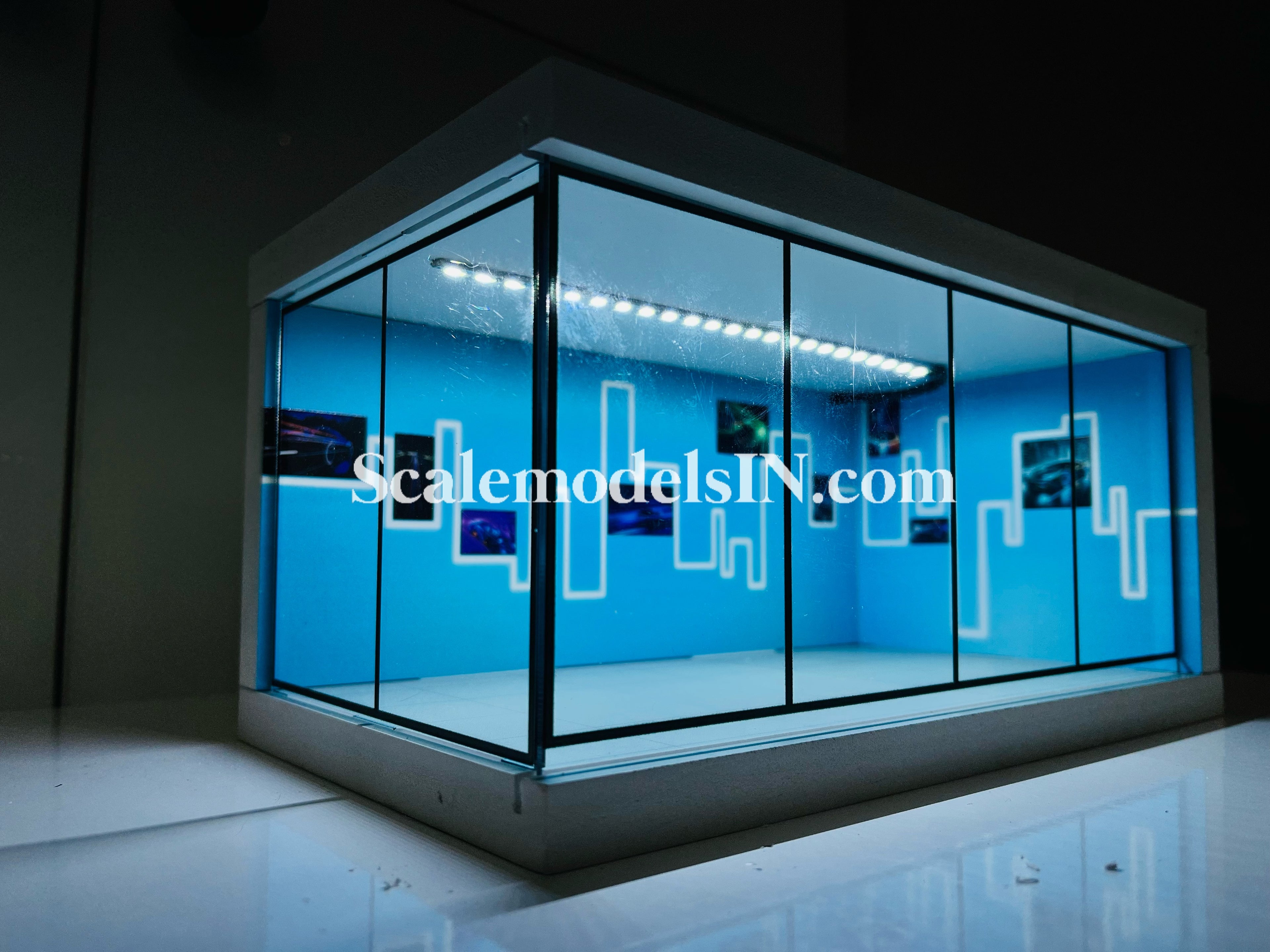 PREMIUM MINIATURE CAR SHOWROOM BLUE