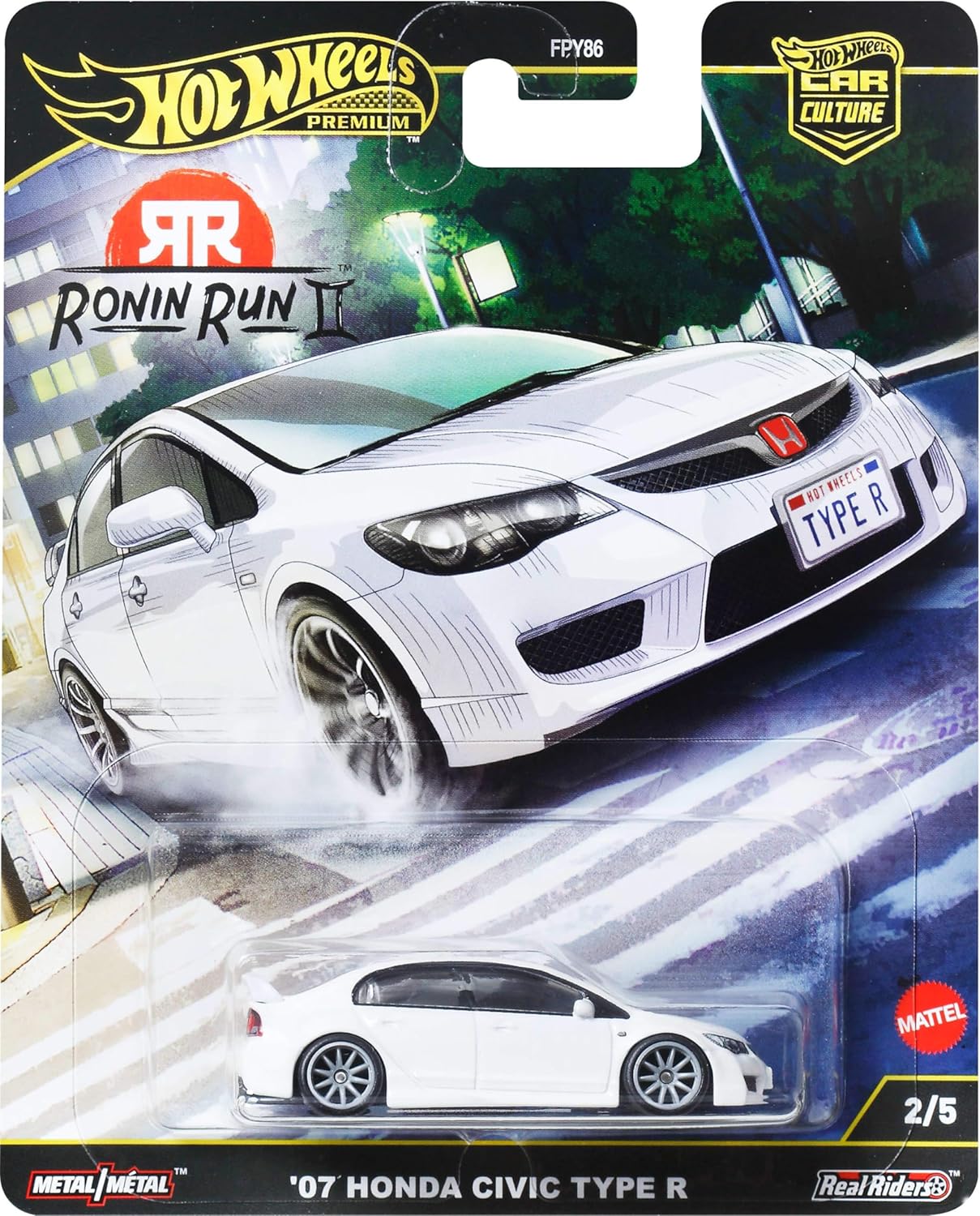 HOT WHEELS PREMIUM RONIN RUN II 07 HONDA CIVIC TYPE R